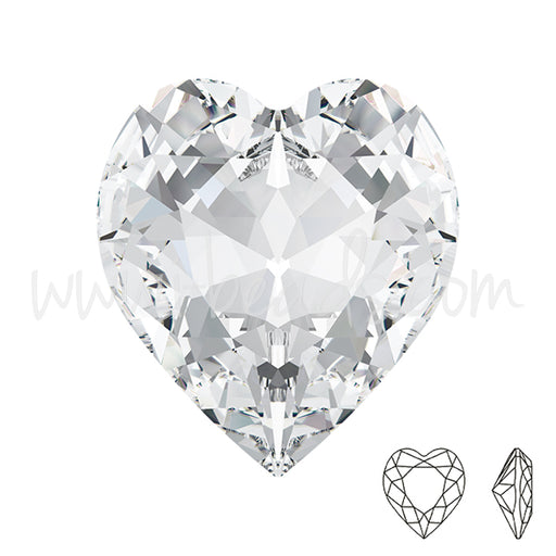 Achat Coeur sertir Swarovski 4831 antique heart crystal 11x10mm (2)