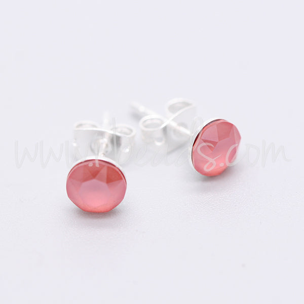 Serti boucle d'oreilles coniques pour Swarovski 1088 SS29 argenté (2)