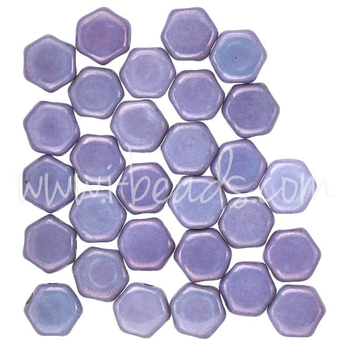 Perles Honeycomb 6mm purple vega (30)