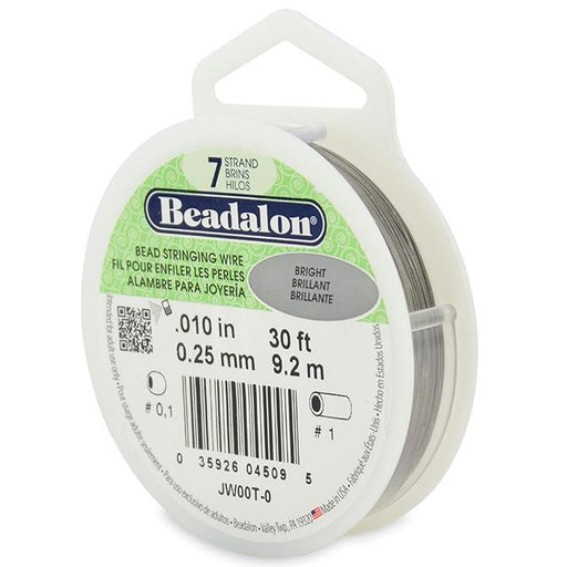 Achat Beadalon fil câble 7 brins brillant 0.25mm, 9.2m (1)