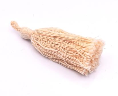 Achat Pompon en coton BEIGE CLAIR 8cm (1)