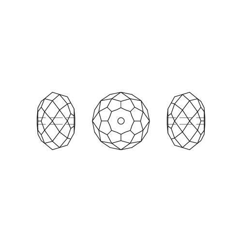 Achat Perles briolette Swarovski 5040 crystal ab 6mm (10)