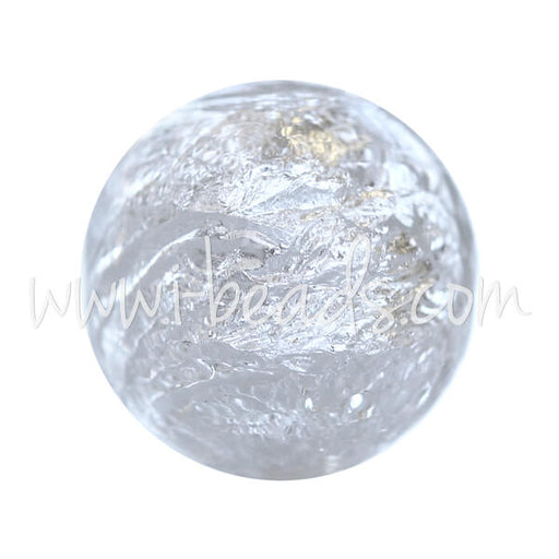 Achat Perle de Murano ronde cristal et argent 12mm (1)