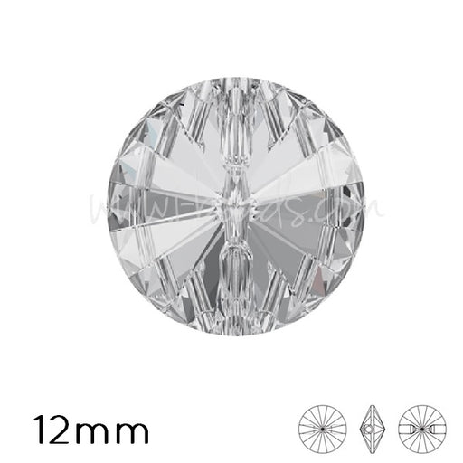 Achat Bouton Rond Cristal Tchèque Crystal 12mm (1)