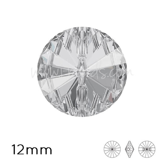 Bouton Rond Cristal Tchèque Crystal 12mm (1)