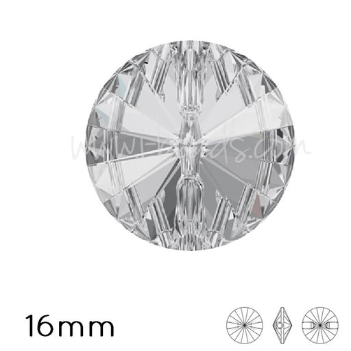 Achat Bouton Rond Cristal Tchèque Crystal 16mm (1)