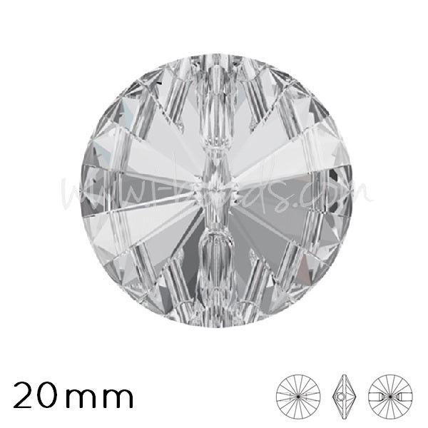 Bouton Rond Cristal Tchèque Crystal 20mm (1)