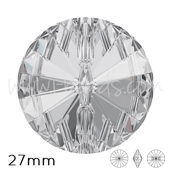 Bouton Rond Cristal Tchèque Crystal 27mm (1)