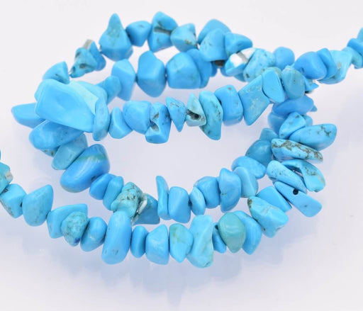 Achat Perles Chips Imitation Turquoise 6mm - trou: 1mm (1)